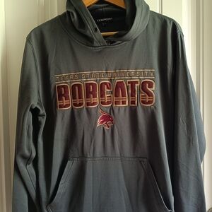 Texas State Embroidered Bobcats Pullover Hoodie Size Small CI Sport